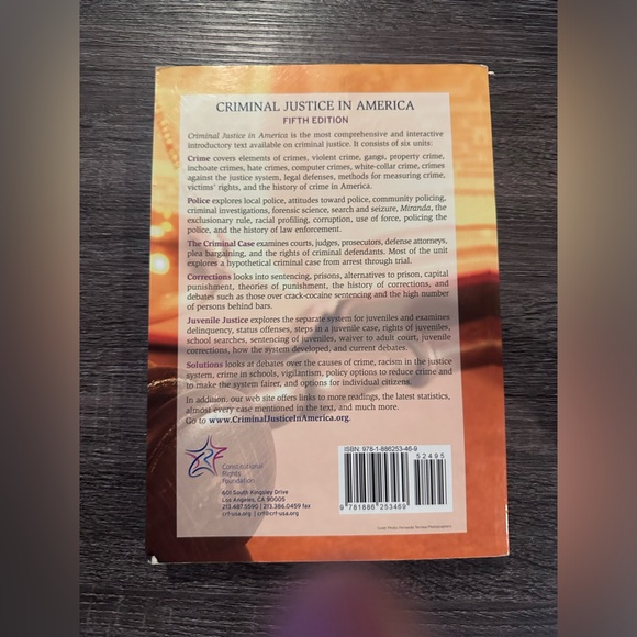 Criminal Justice in America: 5th Edition Bill Hayes 978-1-886253-46-9 - Picture 3 of 3